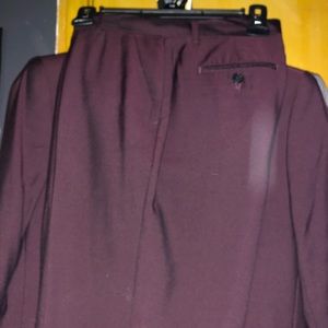 CALVIN KLEIN SUIT PANTS Plum/Burgundy color